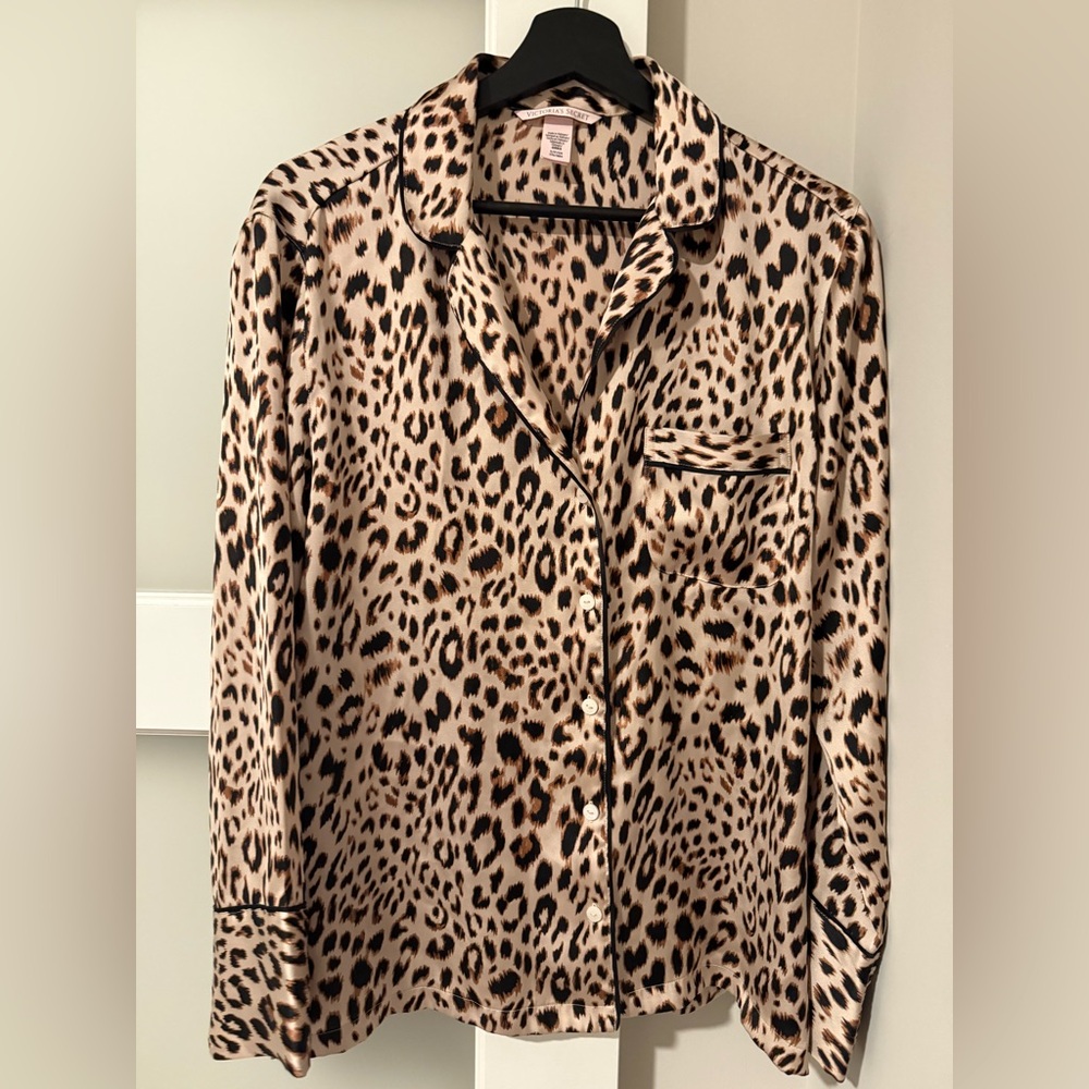 Victoria's Secret Leopard Satin Pajamas